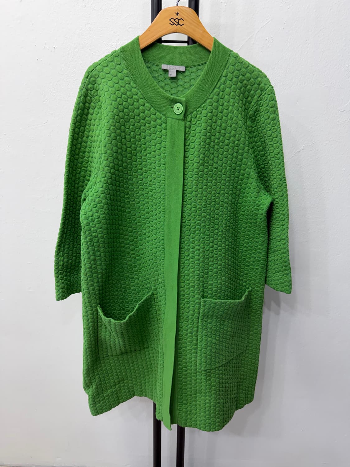 정품) COS 코스 여성 그린 니트 가디건 M 상품이미지1