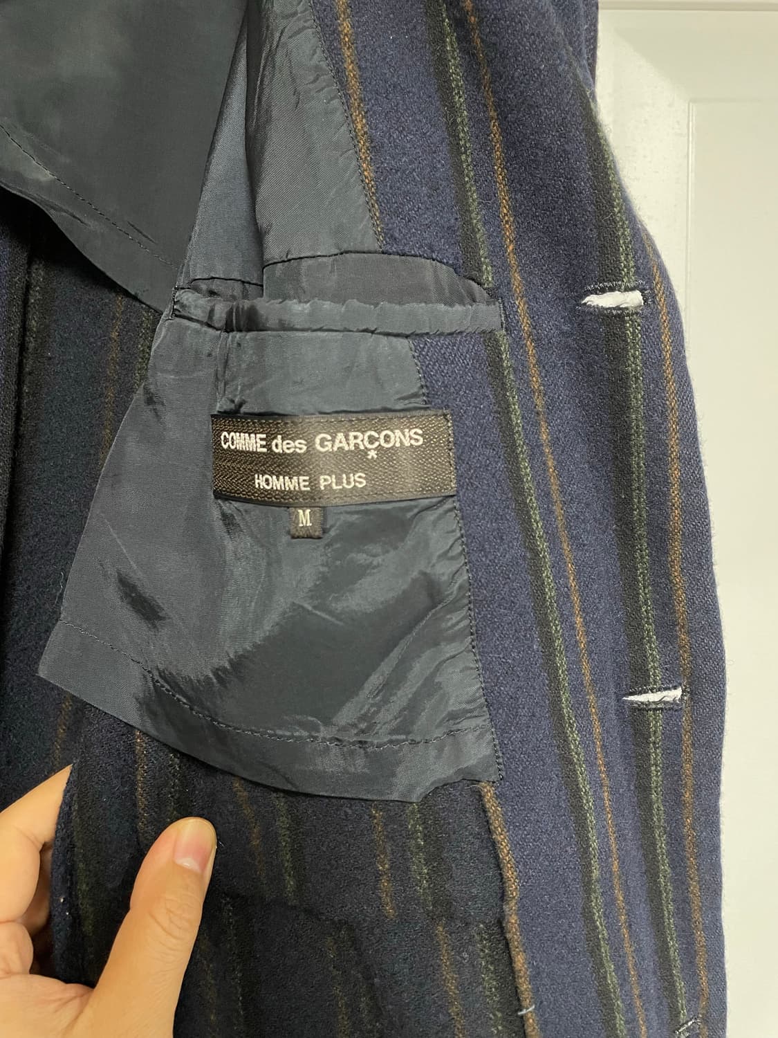 꼼데옴므  스트라이프 울 자켓 상품이미지5