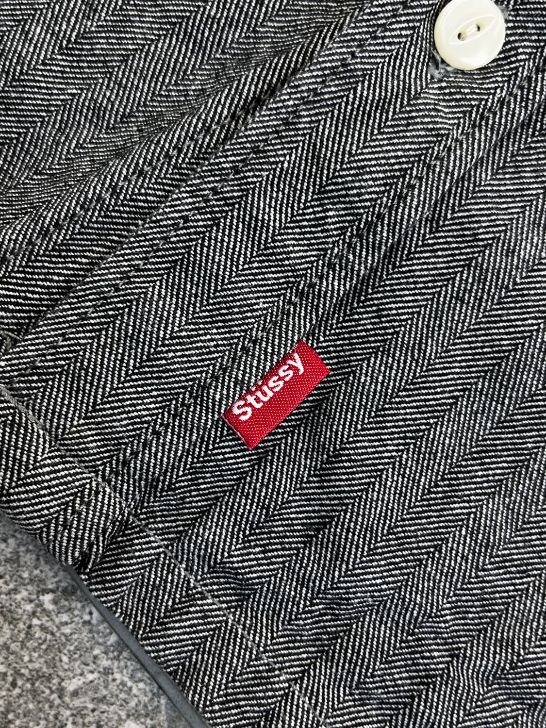 스투시 2000s SS 링크스탁로고 워크셔츠 상품이미지6