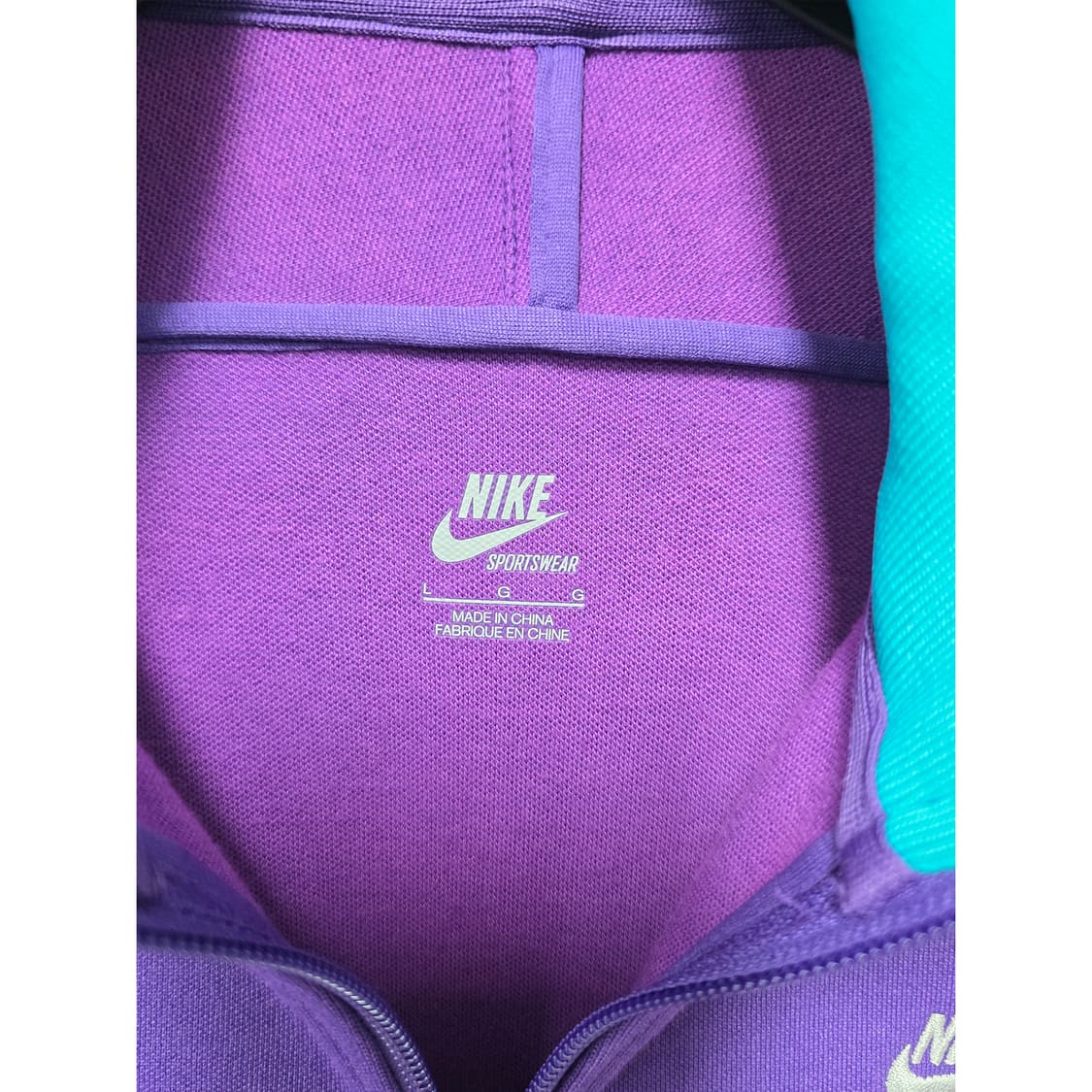 택포) L 나이키 여성 트랙탑 집업 져지 보라색 상품이미지2