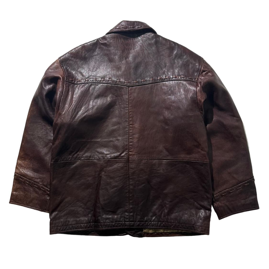 Via Nuova 카우 나파레더 스티치 웨스턴 자켓 상품이미지2