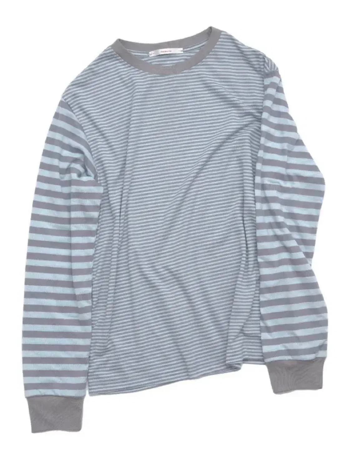 영마일웨어 0milewear 스트라이프 롱슬리브 블루 상품이미지1