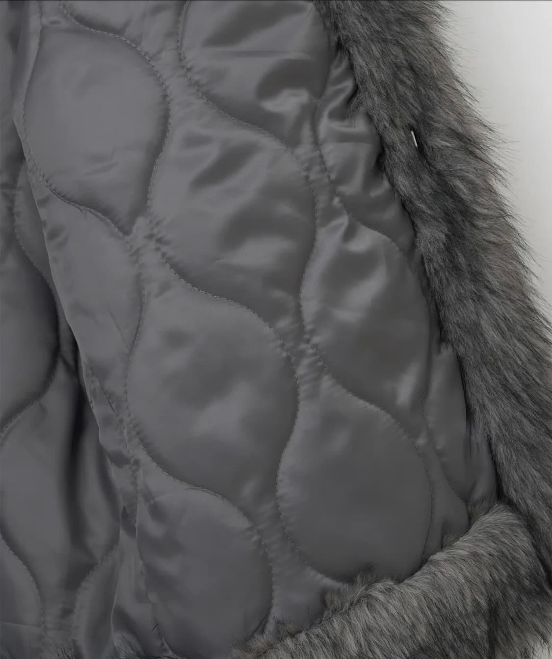 버클 롱 헤어 퍼 자켓 상품이미지3