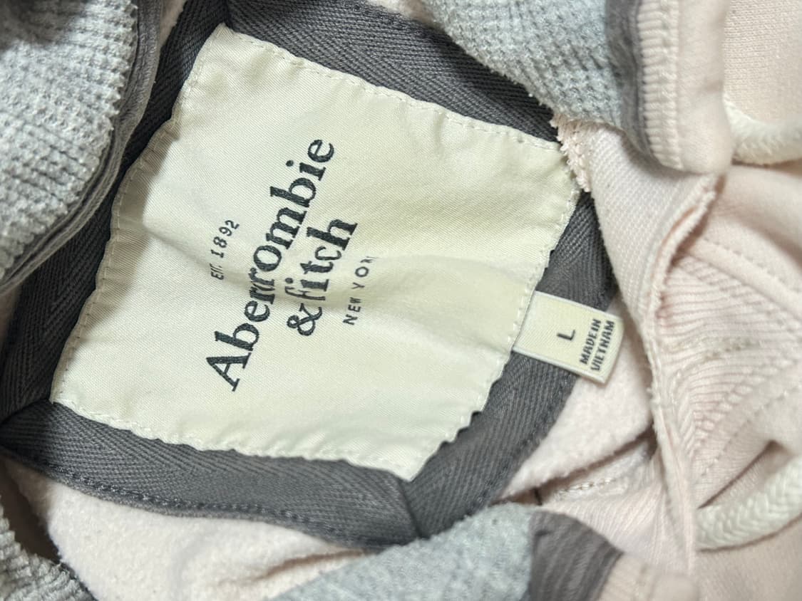 🍓유일매물 아베크롬비 연핑크 쿠키로고 후드티 핀터레스트 딸기우유맛 상품이미지3