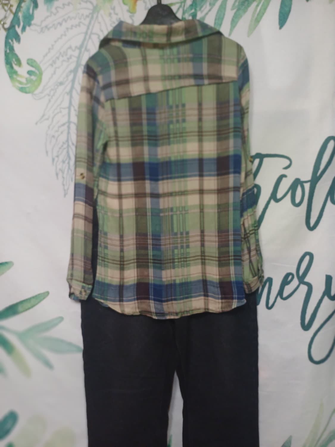 스카프원단 체크 남방 상품이미지6