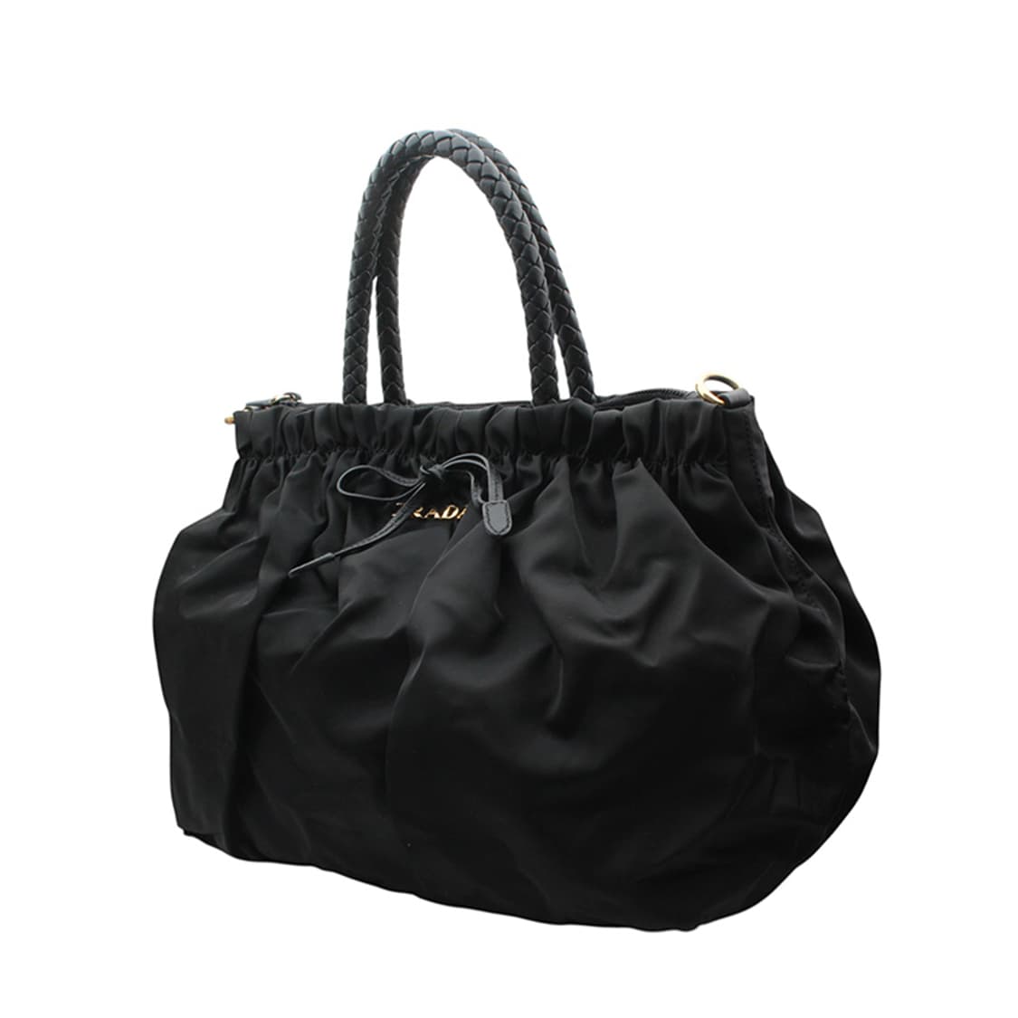 프라다 블랙 테수토 셔링 토트 겸 숄더백 상품이미지2