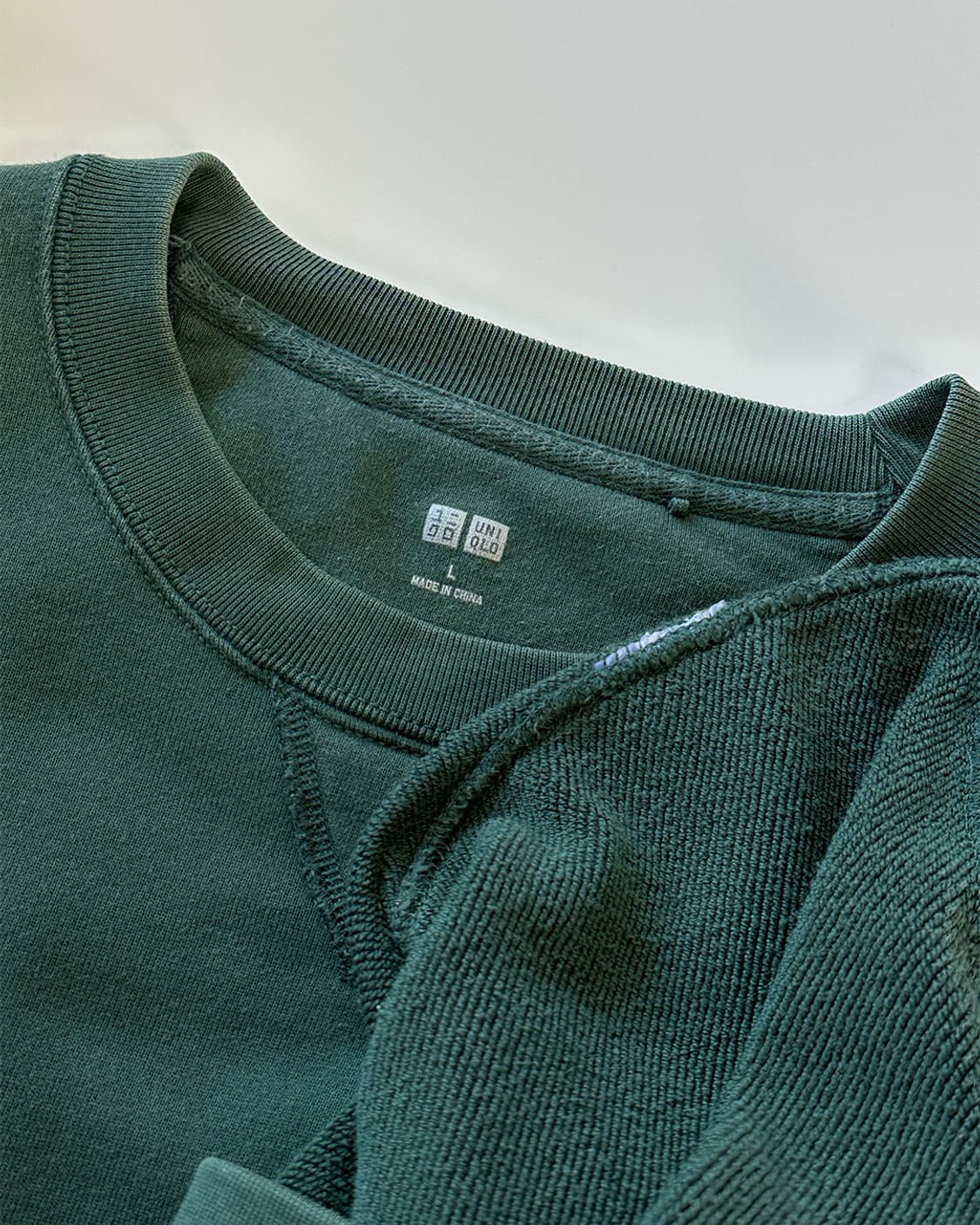 유니클로 맨투맨 그린 상품이미지3