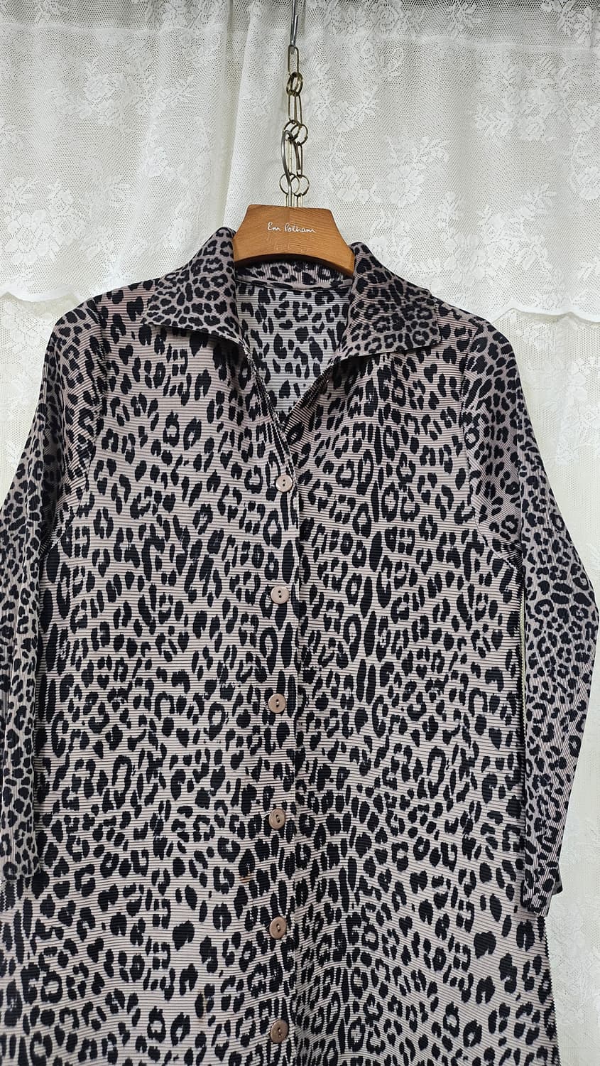 레오파드  플리츠 주름 가디건  상품이미지5