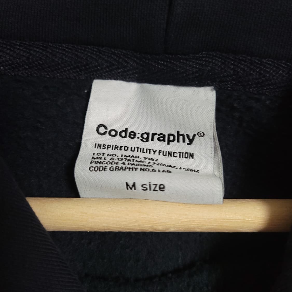 (M) 코드그래피 CGP 네이비 후드티 상품이미지2