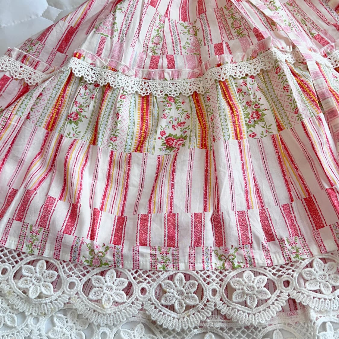 Liz Lisa(리즈리사)  플라워 코튼 레이스 패치스커트 상품이미지3