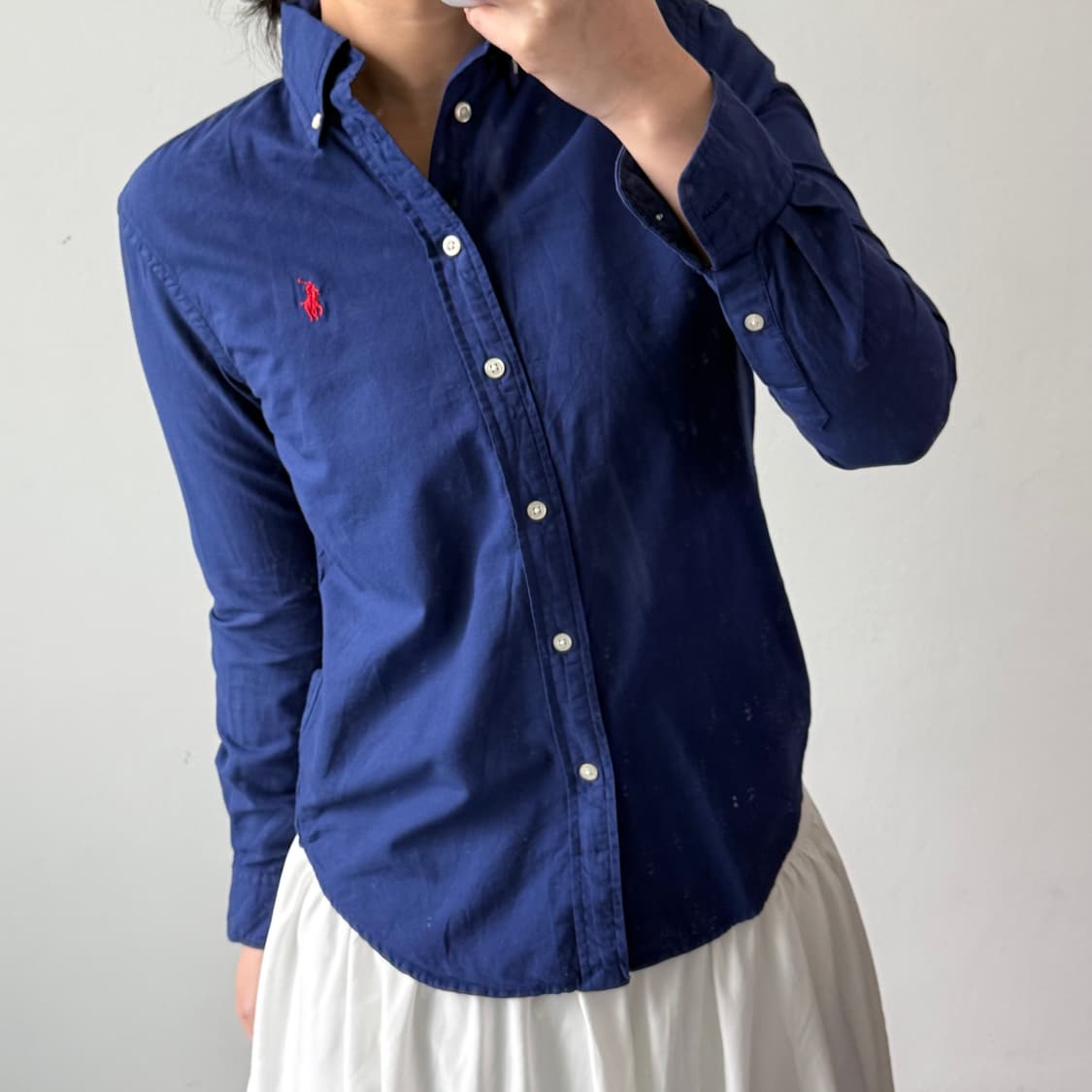 [XS] 폴로 릴렉스드핏 네이비 셔츠 상품이미지2