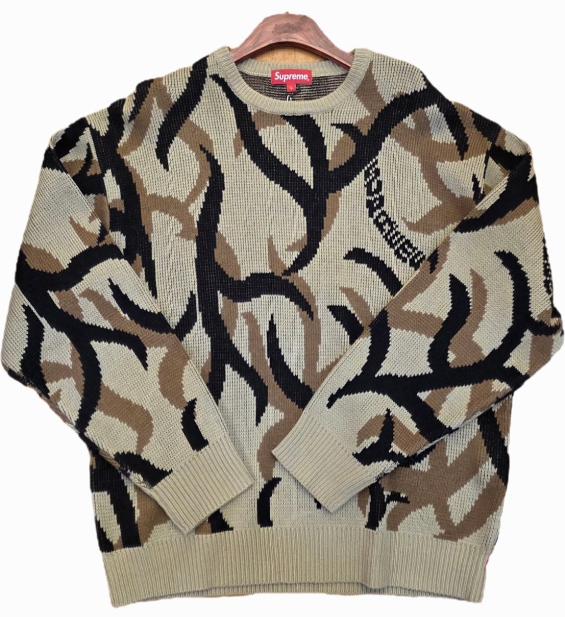 슈프림 트라이벌 카모 스웨터 탄 - fw19 상품이미지1