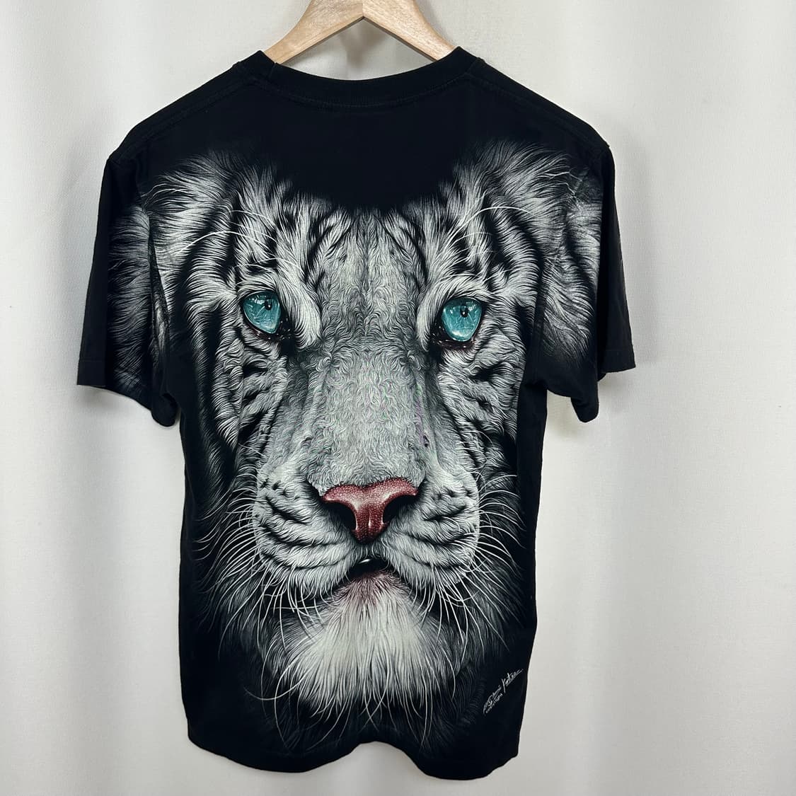  HIGH DEFINITION 남자 호랑이 면100% 반팔티 검정 M 상품이미지5