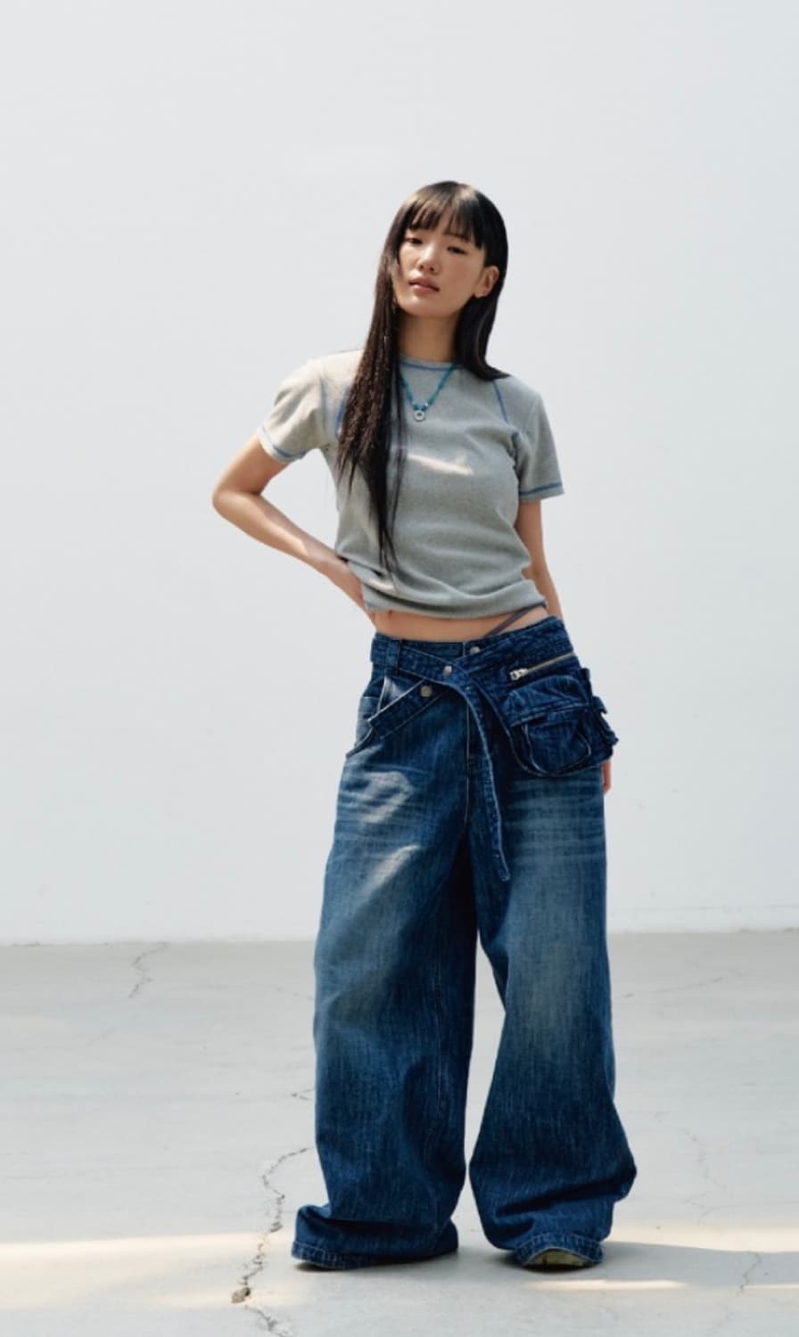 Colored stitch line short sleeve tee 상품이미지3