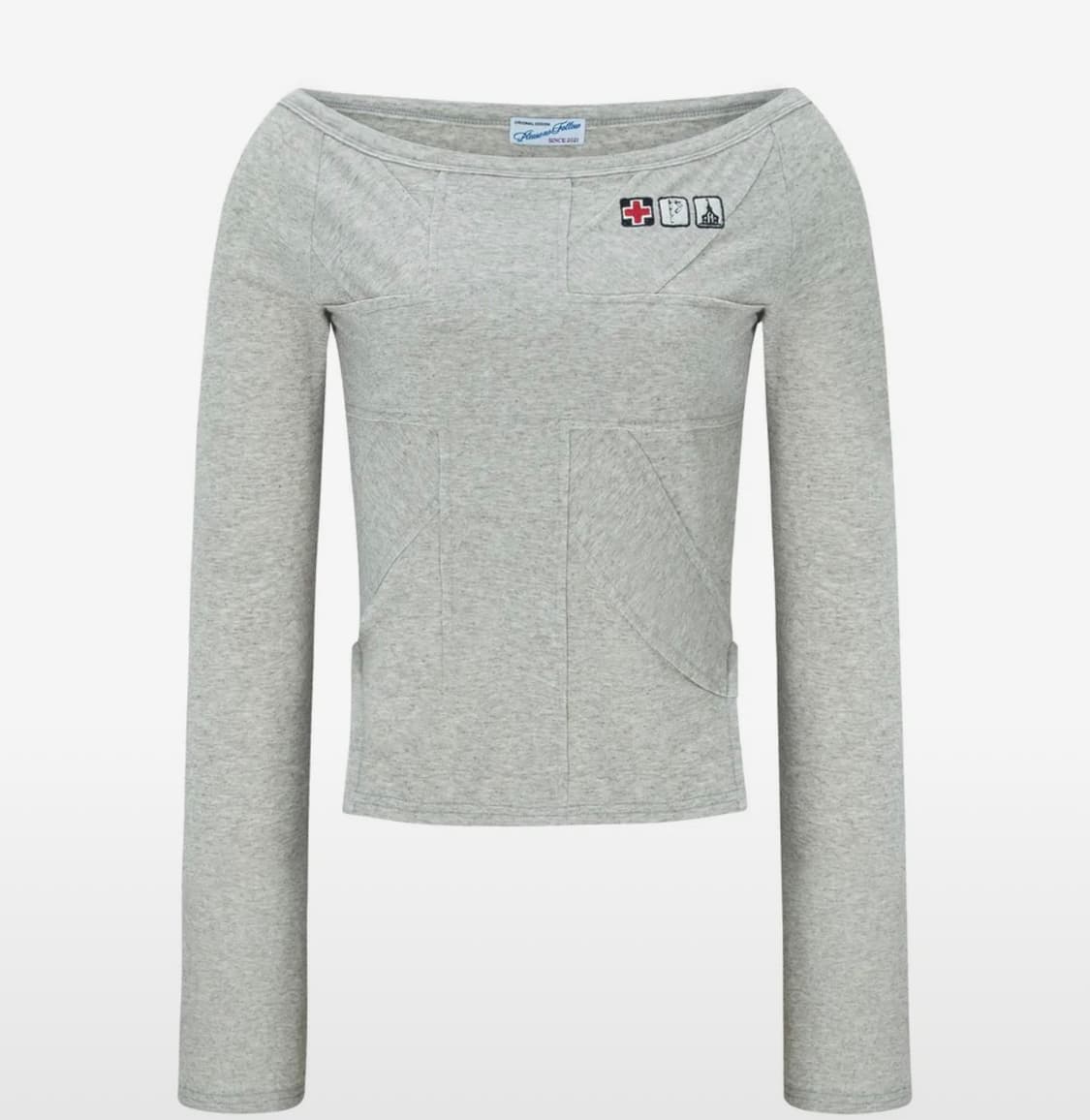 Maddie Union Jack Long Sleeve Top (Oatme 상품이미지1