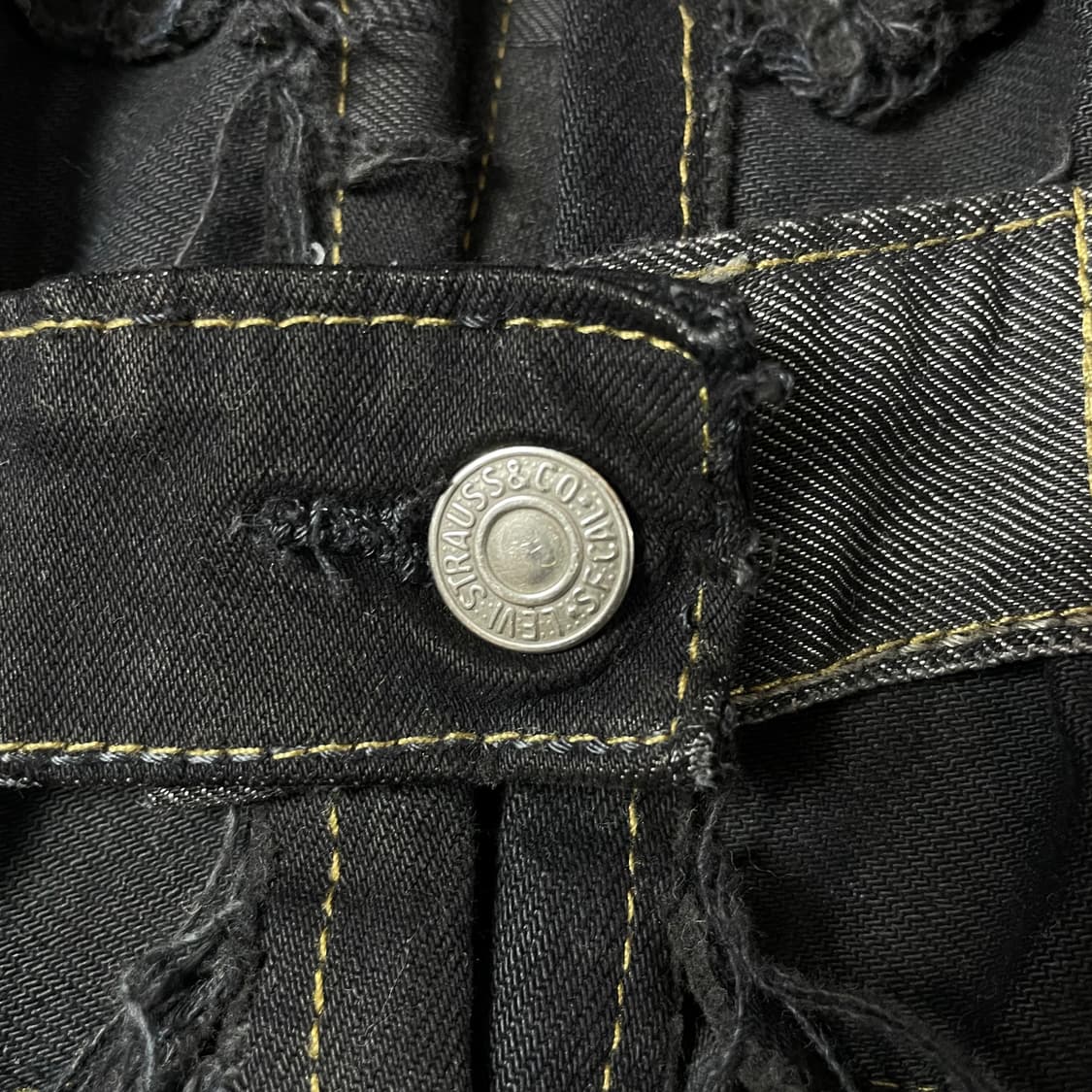 빈티지 흑청 리워크 패치 후드 커스텀 데님 자켓 상품이미지6