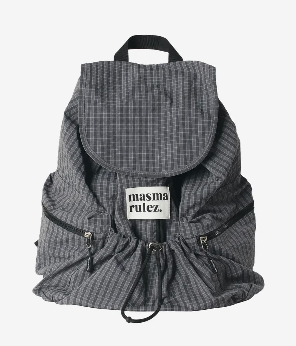 마스마룰즈 스트링 플랩 백팩 체크 상품이미지1