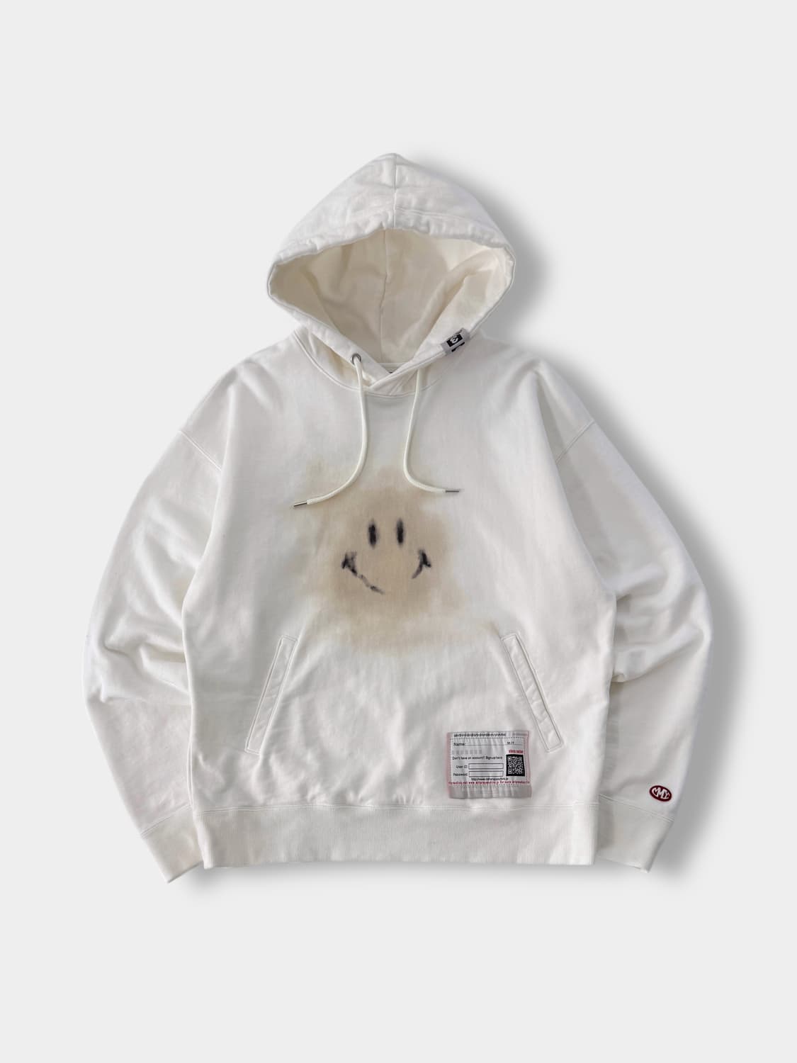 메종 미하라야스히로 24ss 오버핏 스마일리 페이스 스웻 후드 상품이미지1