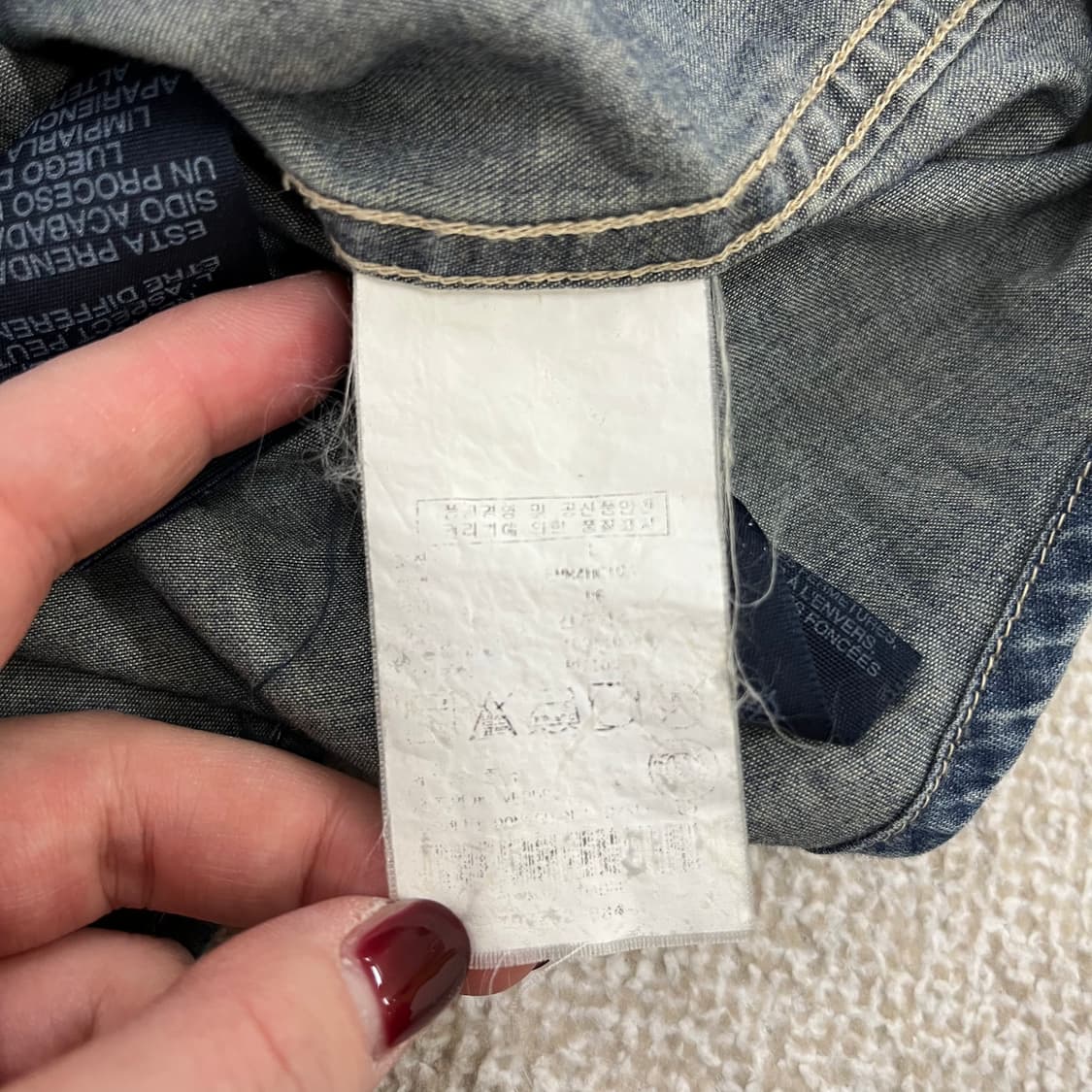 [L] 타미힐피거 슬림핏 데님 남방 셔츠 0108M1 상품이미지3