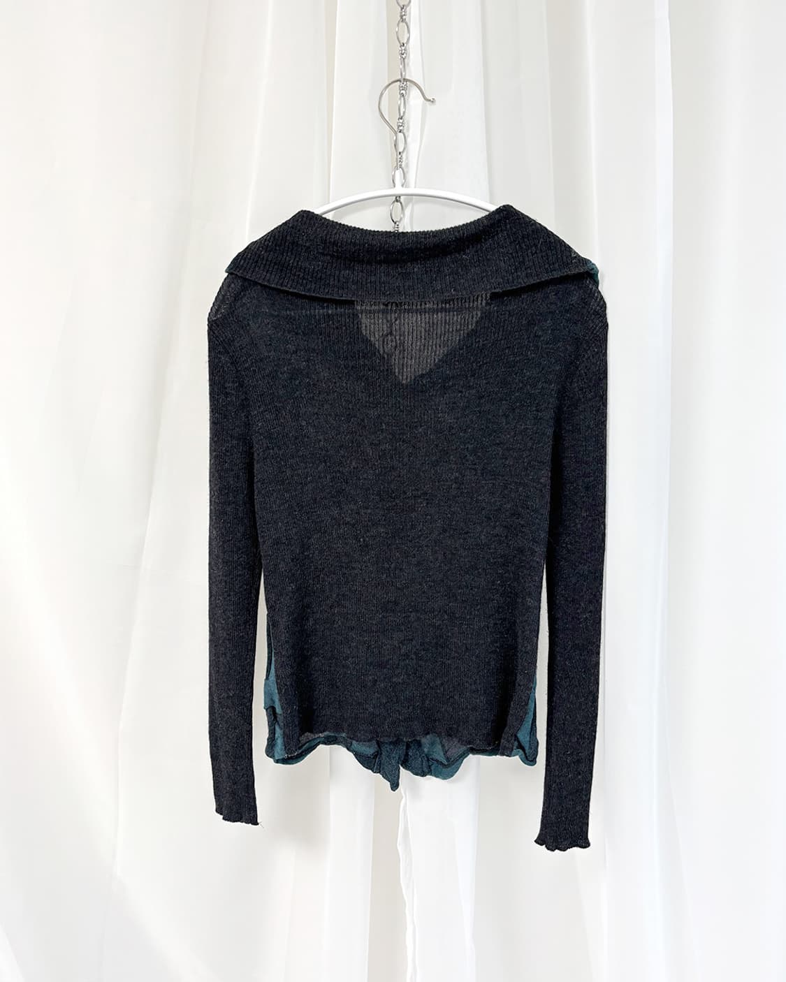 royal ascot 언밸런스 체커보드 버튼업 가디건 상품이미지2