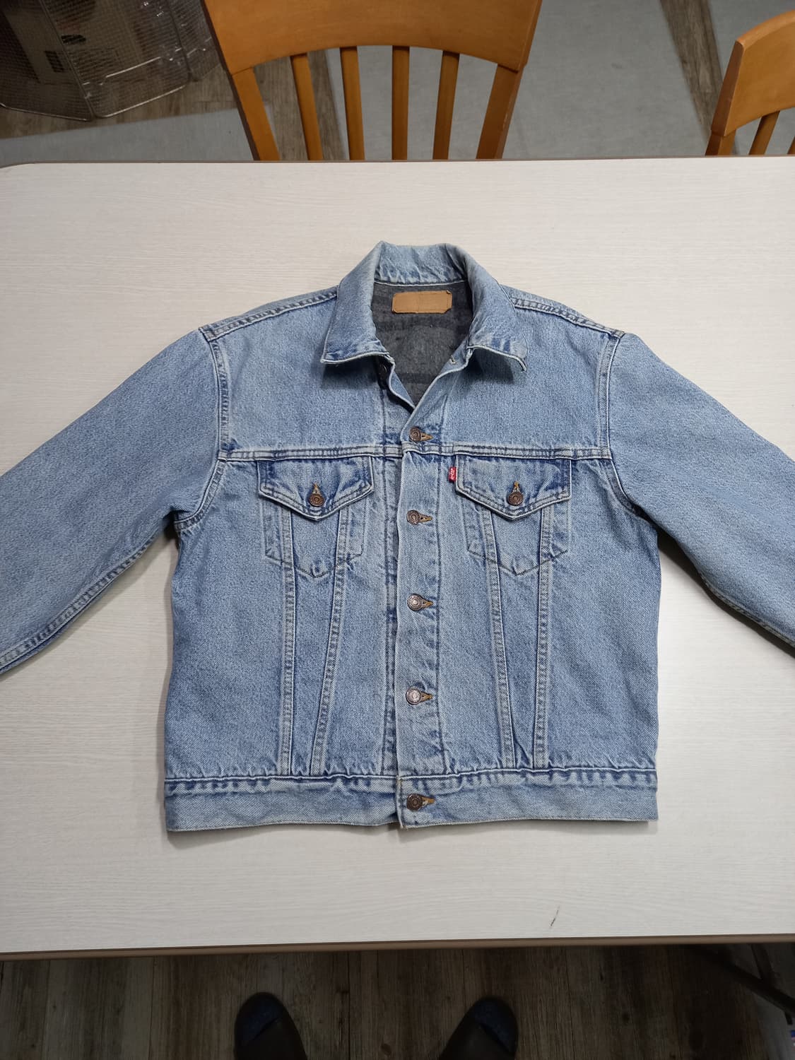 M95 90's 리바이스70505 USA 플란넬 데님자켓 M-996 상품이미지1