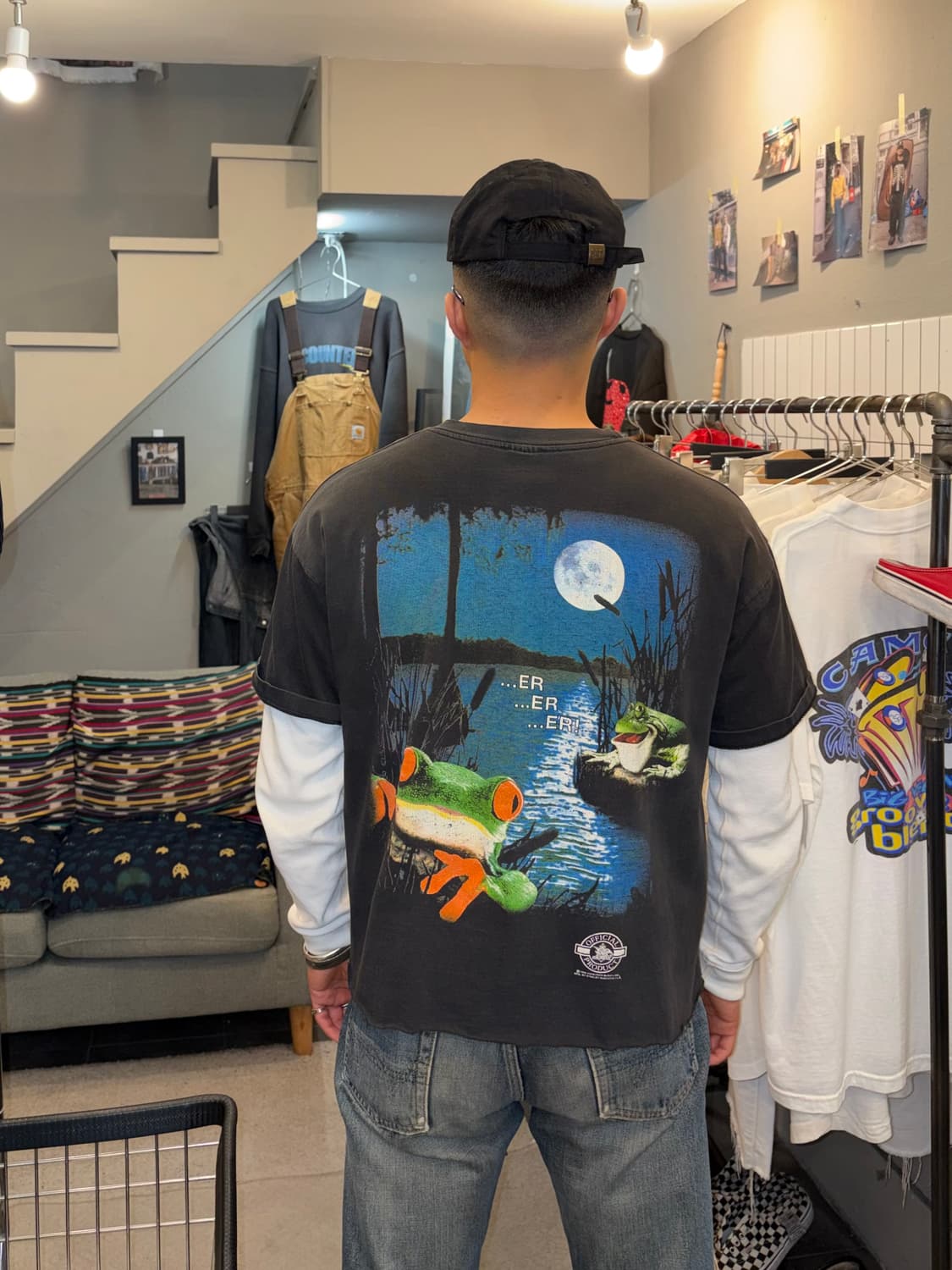 90’s Budweiser king of beer print T-sh 상품이미지1