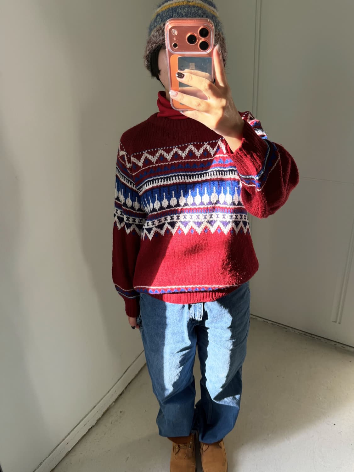 빈티지 스웨터 노르딕패턴 스웨터 니트 상품이미지1