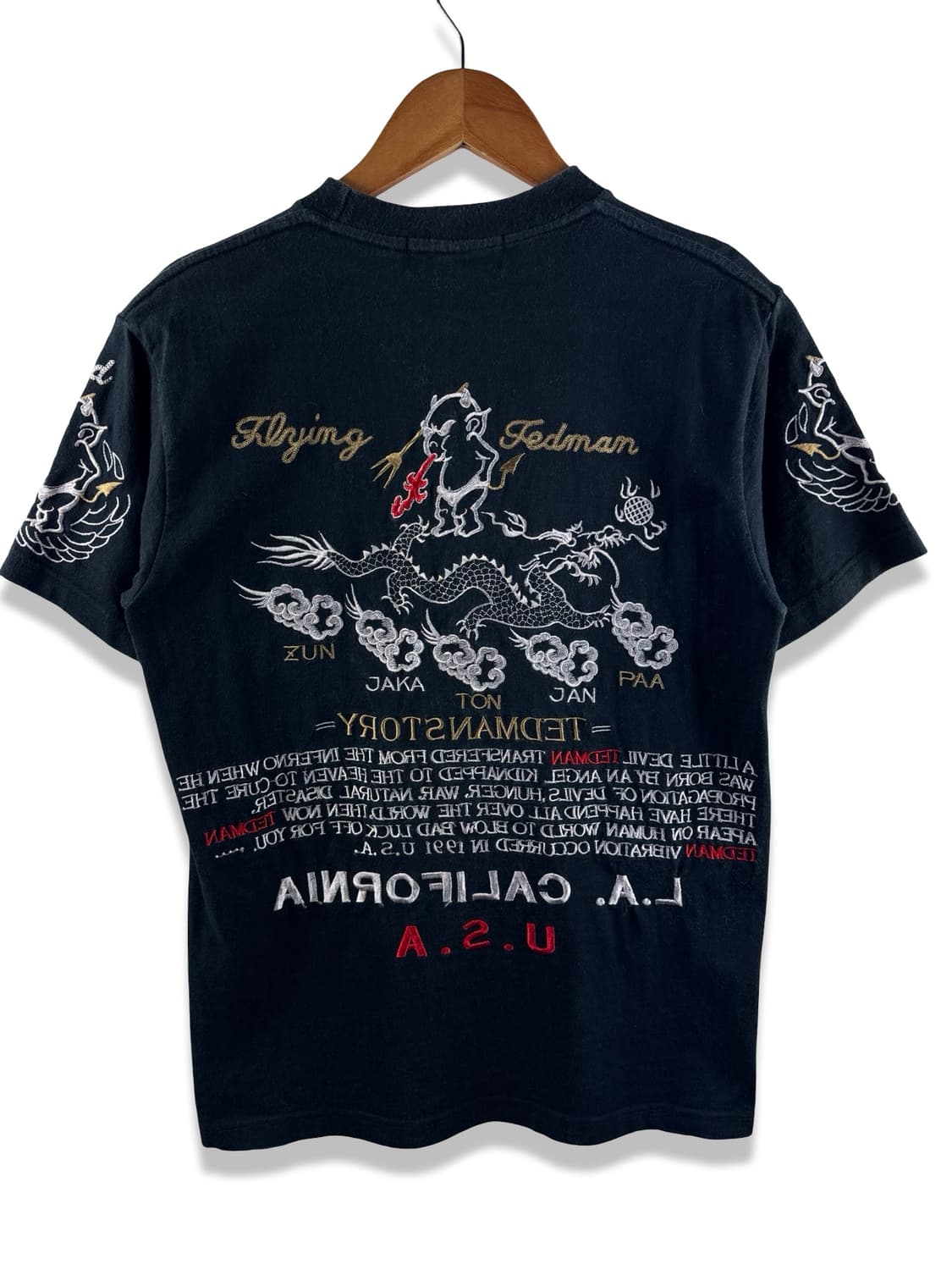 테드컴퍼니 오리엔탈 풀자수 반팔티셔츠2835 상품이미지1