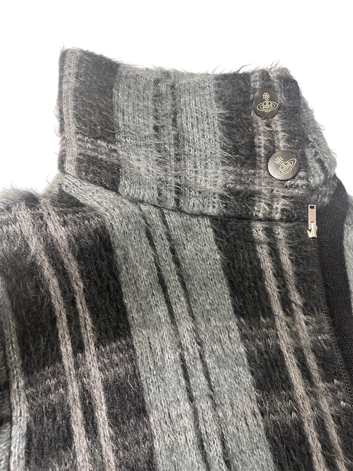 비비안웨스트우드 앵글로매니아 체크 orb로고 코트 상품이미지5