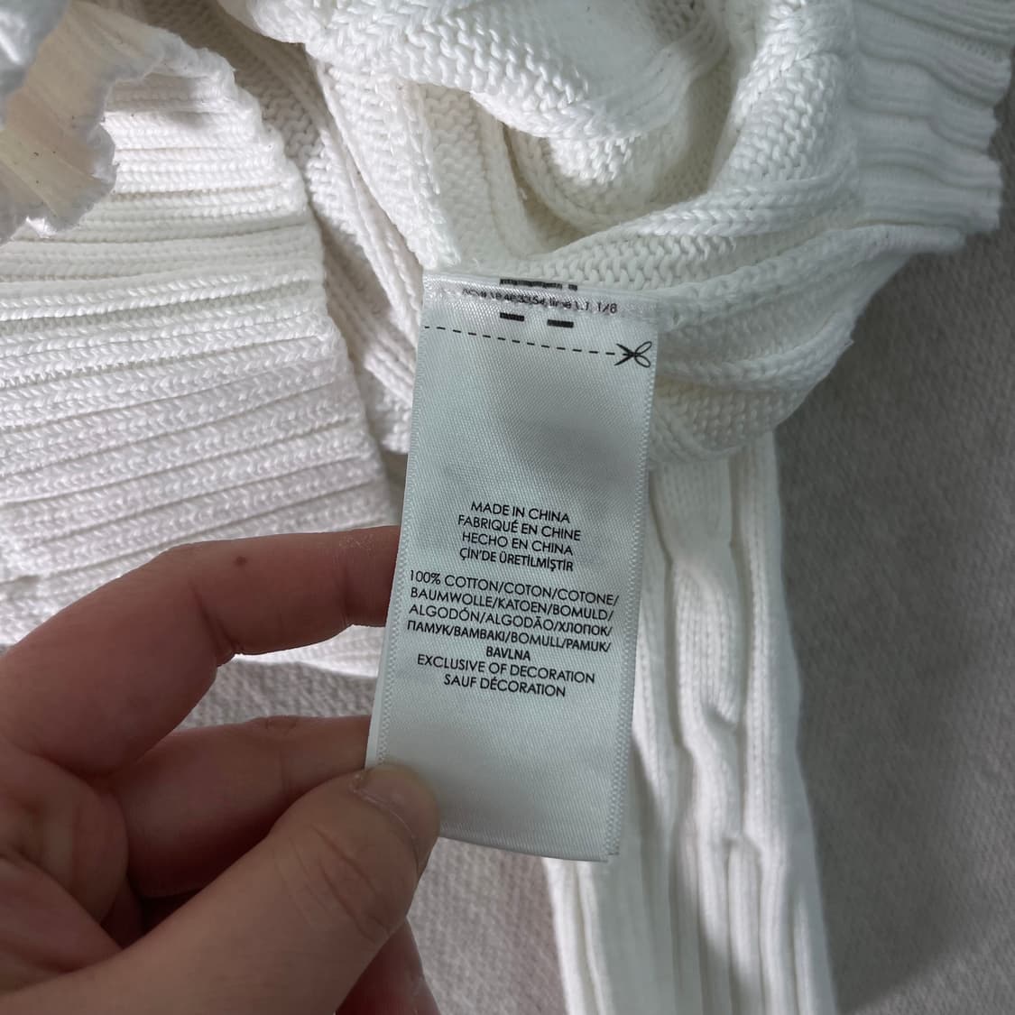 W 95 폴로랄프로렌 꽈배기 화이트 니트 상품이미지6