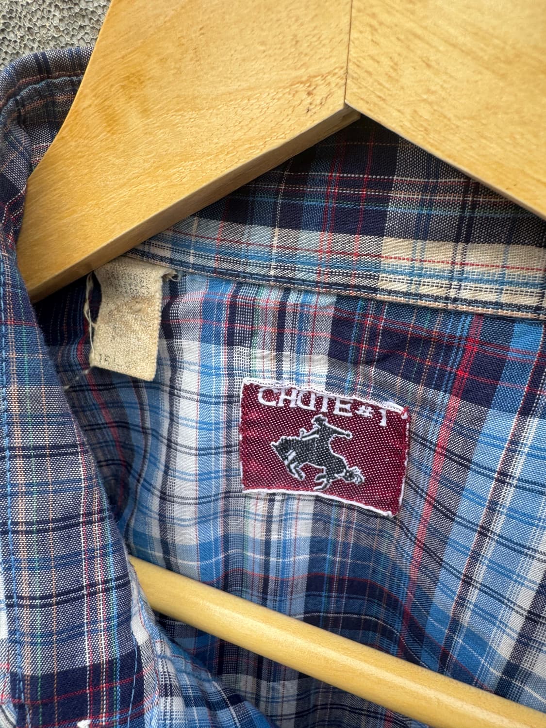 70s chute#1 빈티지 로커빌리 로데오 체크 웨스턴 셔츠 상품이미지6