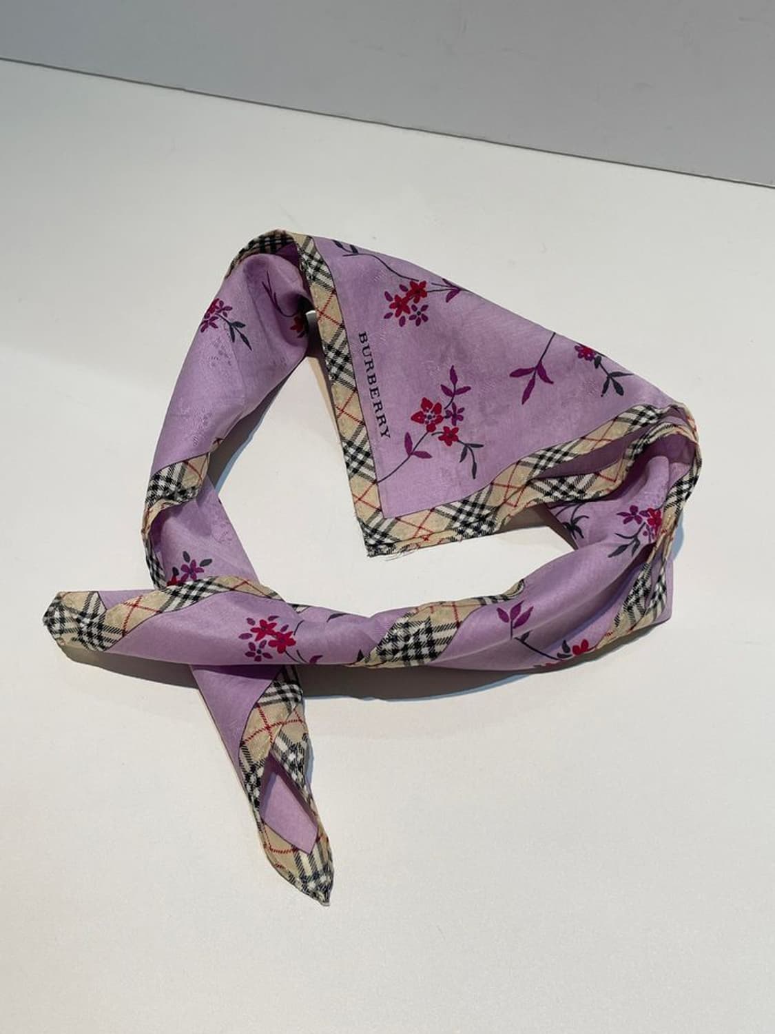 버버리 00s 시그니처 재팬 플라워 쁘띠 반다나 손수건 A1216 상품이미지1