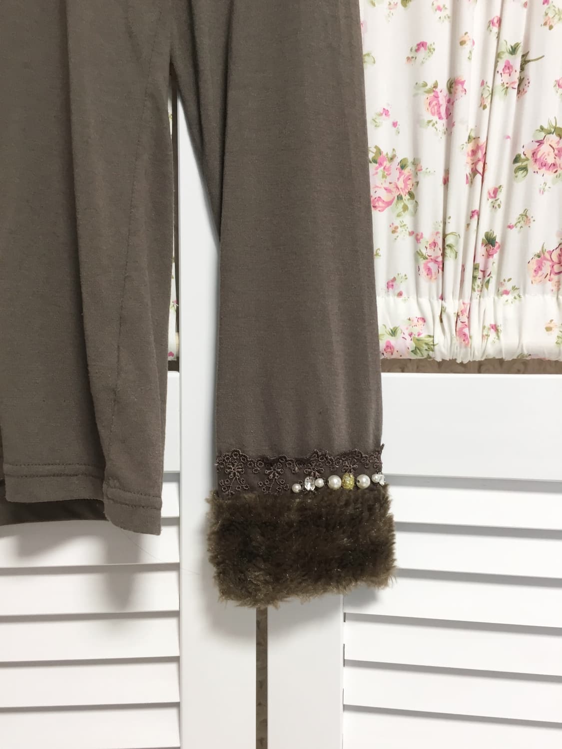 빈티지 엑시즈팜 초코 퍼 소매 슬리브 상품이미지3