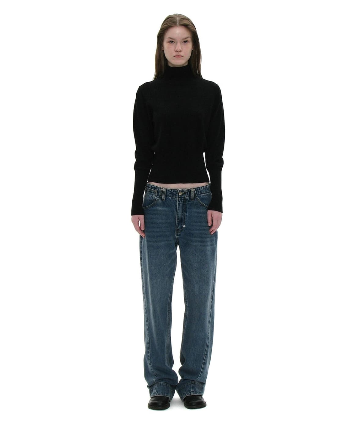 파르티멘토 우먼 하이넥 2way 백 버튼 니트 탑 팔로마울 상품이미지5