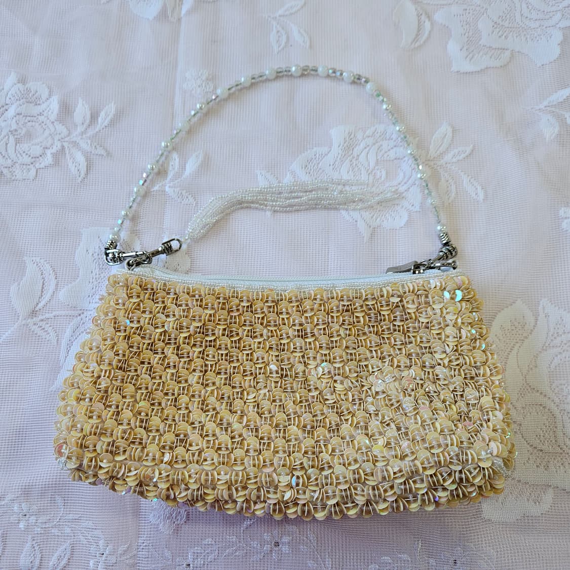 비즈 미니 도트백 / 파우치형 핸드백 상품이미지6