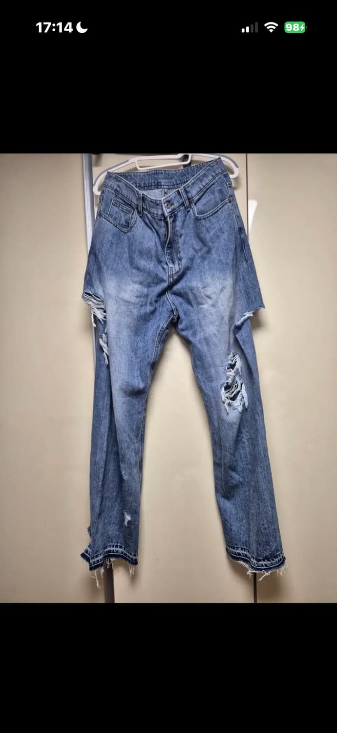 쿠어 디스트로이드 스케이터 진스 (워시드블루) 상품이미지2