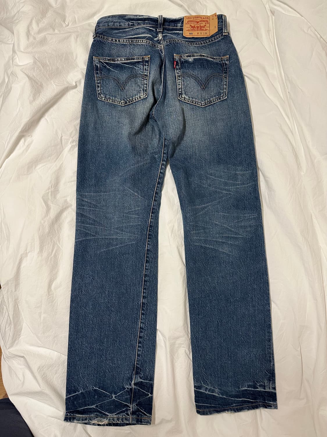 (29 추천) 리바이스 501 워싱 데님 청바지 상품이미지4