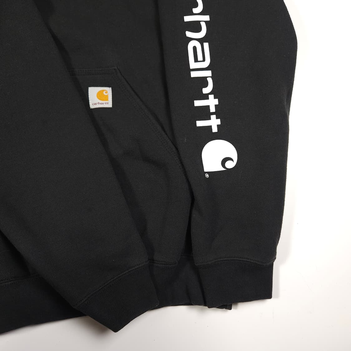 칼하트 스펠아웃 후드티 블랙 상품이미지4