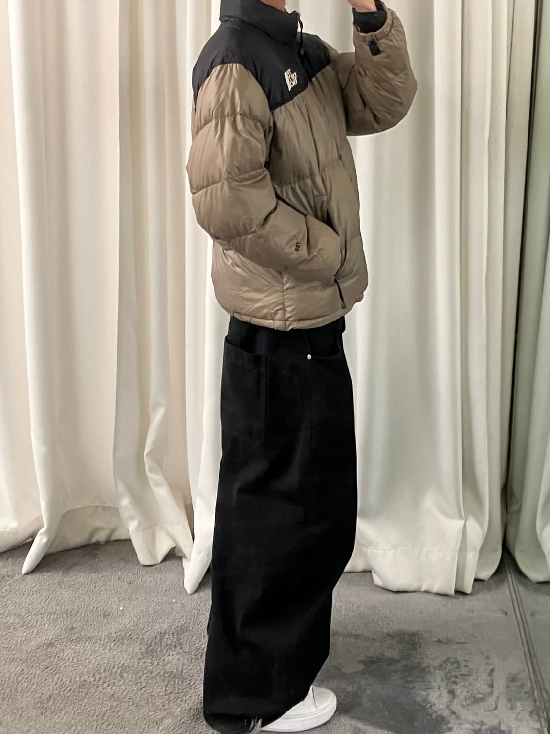 90's 노스페이스 700 센터 로고 레트로 눕시 패딩 M 상품이미지8