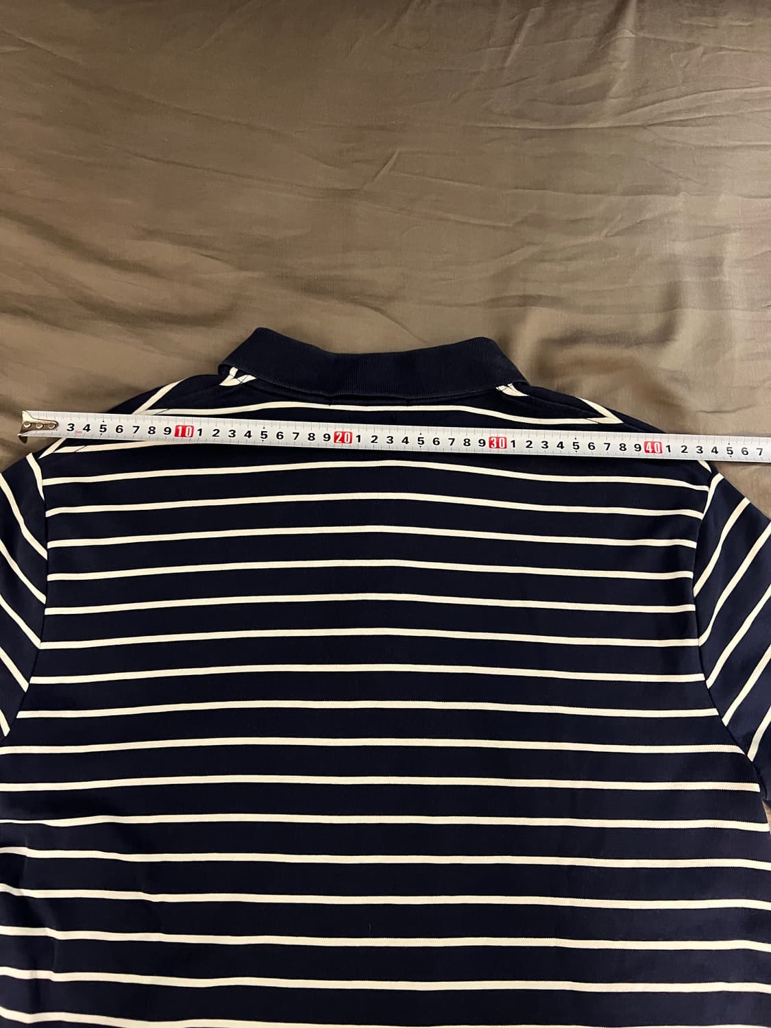 폴로 랄프로렌 네이비 줄무니 카라티 s 상품이미지9