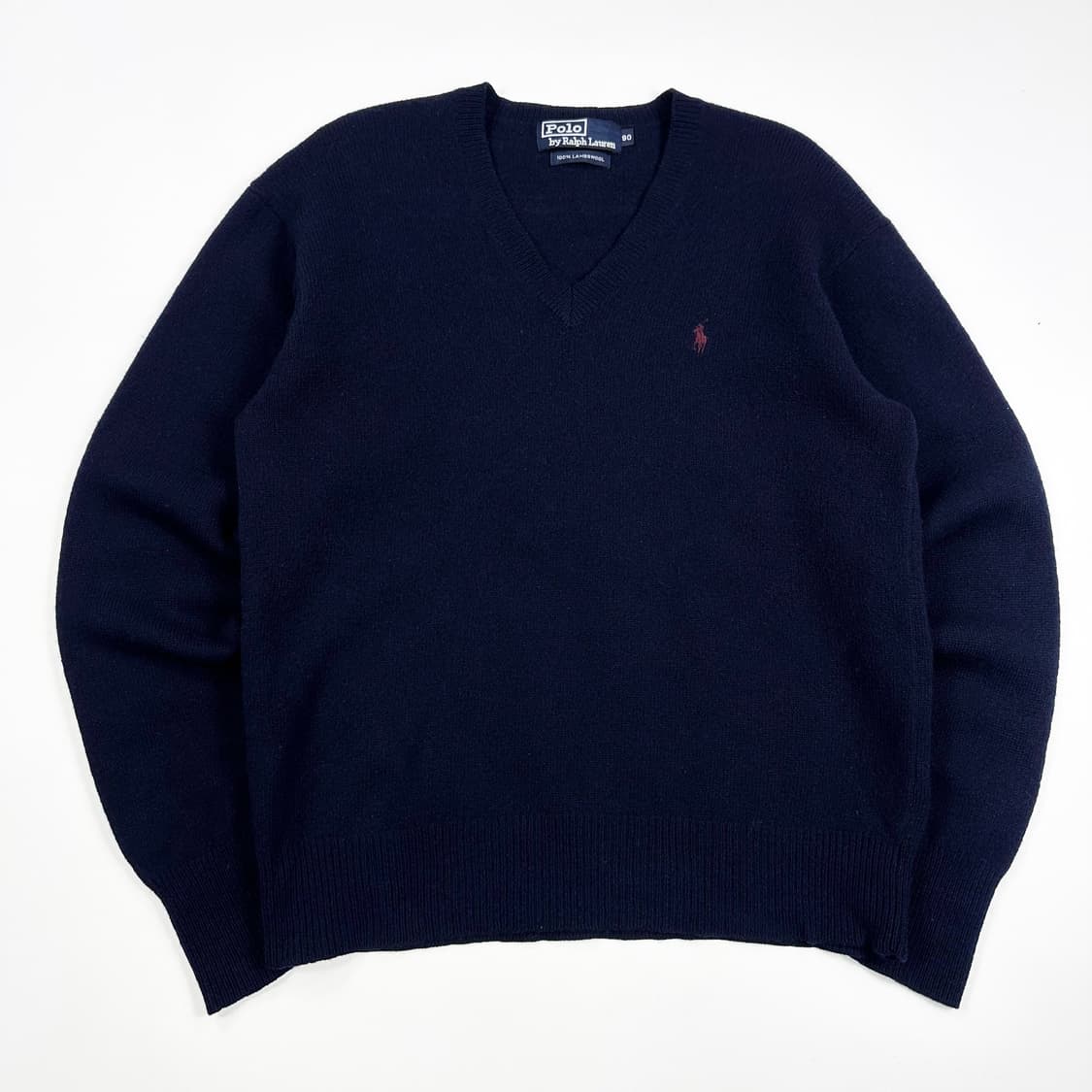폴로 랄프로렌 클래식 램스울 브이넥 니트 네이비 여성S 상품이미지1
