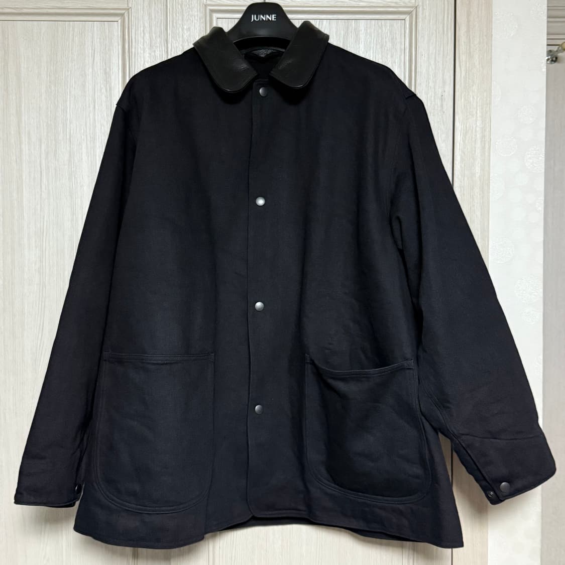 [2] 코모리 25aw 레더 카라 데님 자켓 상품이미지2