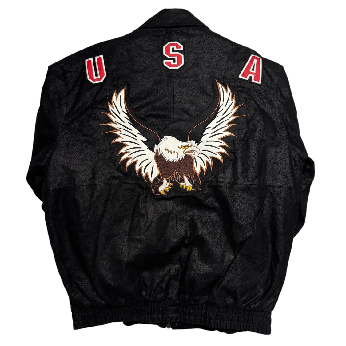 Ameri Mode 이글패치 블랙 레더 자켓 L 상품이미지4