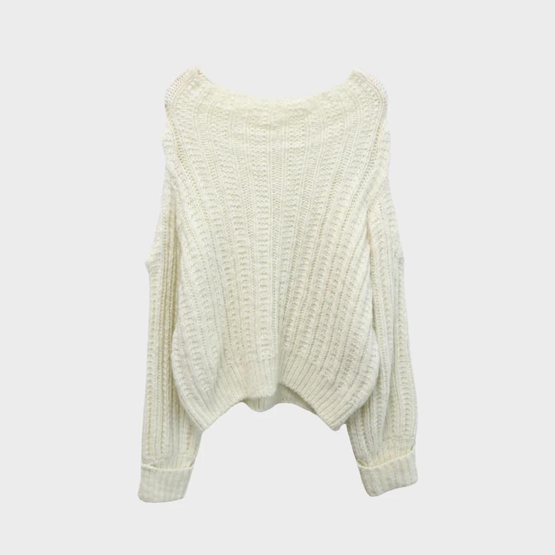 SNIDEL 오프숄더 아이보리 울혼방 니트 60365 상품이미지1