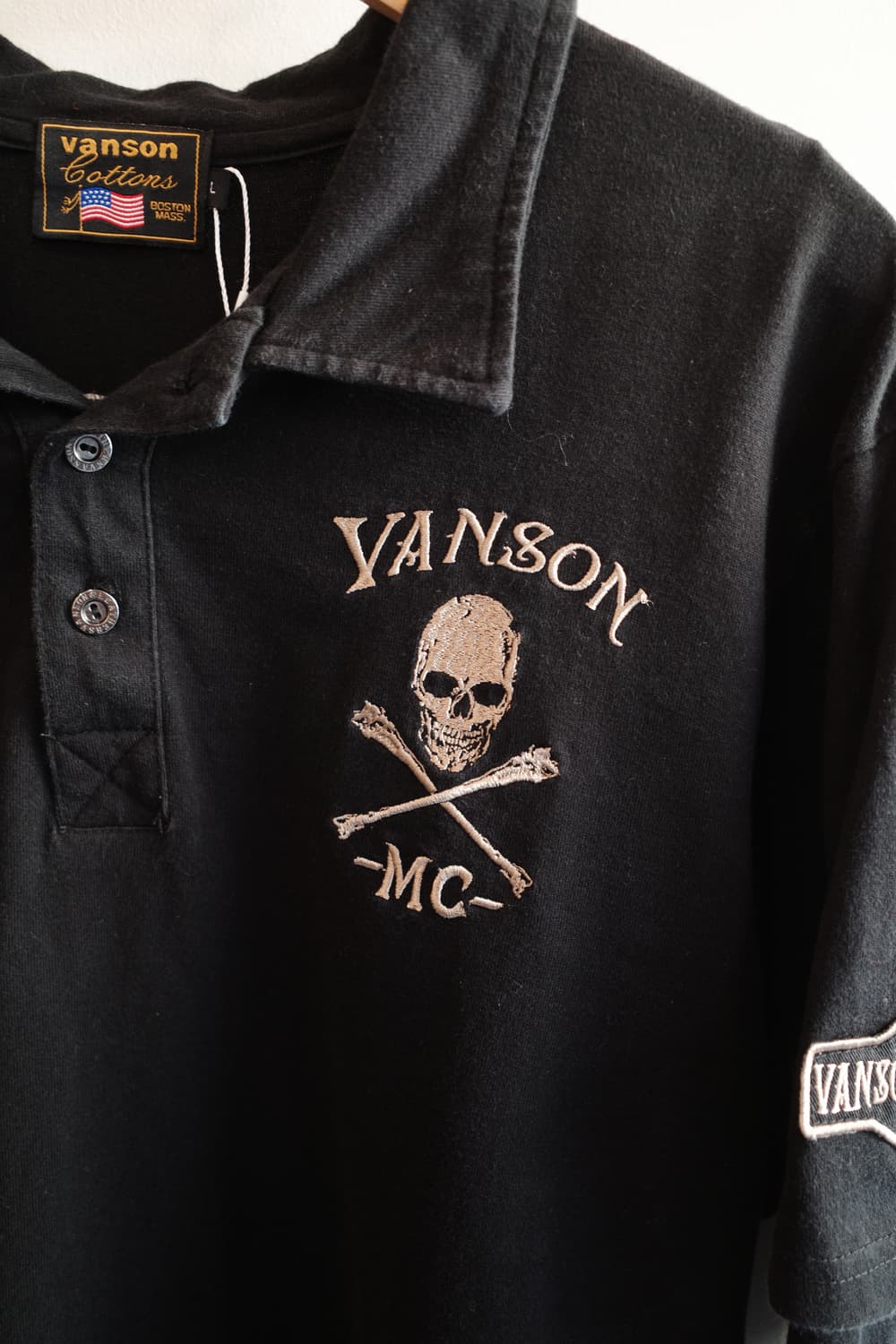 VANSON 밴슨 스컬자수 레이어드 롱슬리브 상품이미지4