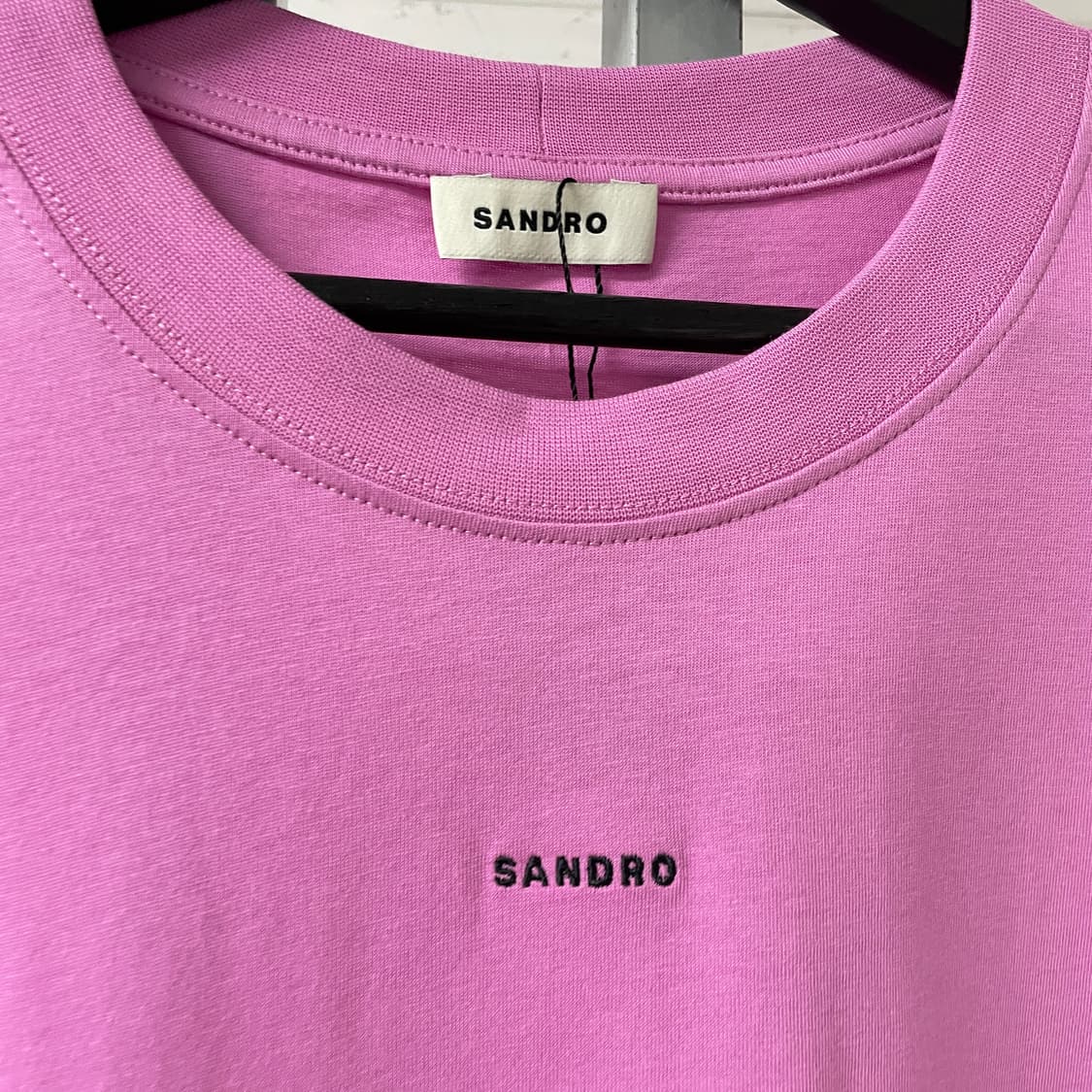산드로 반팔 티셔츠 핑크 L(W) 상품이미지4