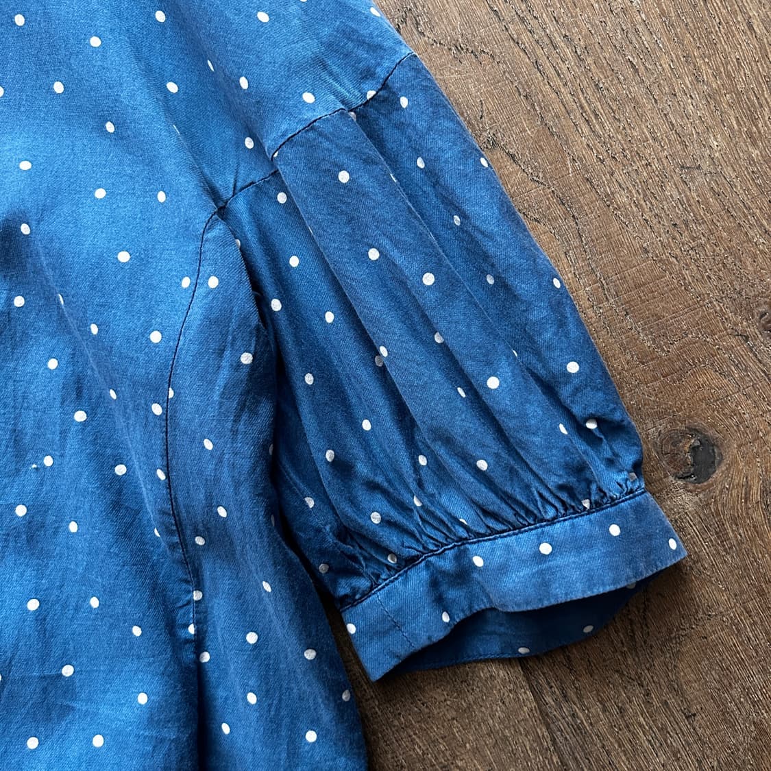 Blue Dot Half Blouse 상품이미지2