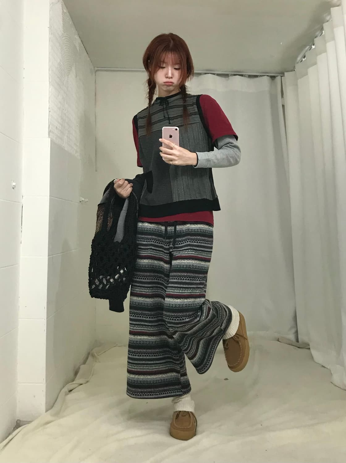 빈티지 몽골 소녀 노르딕 히피 코디 세트 상품이미지2