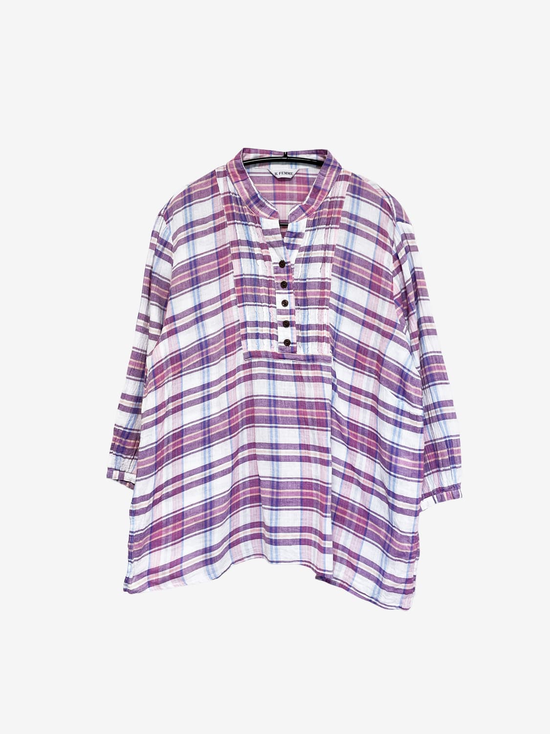 Cotton Check Shirt - Pink 상품이미지1