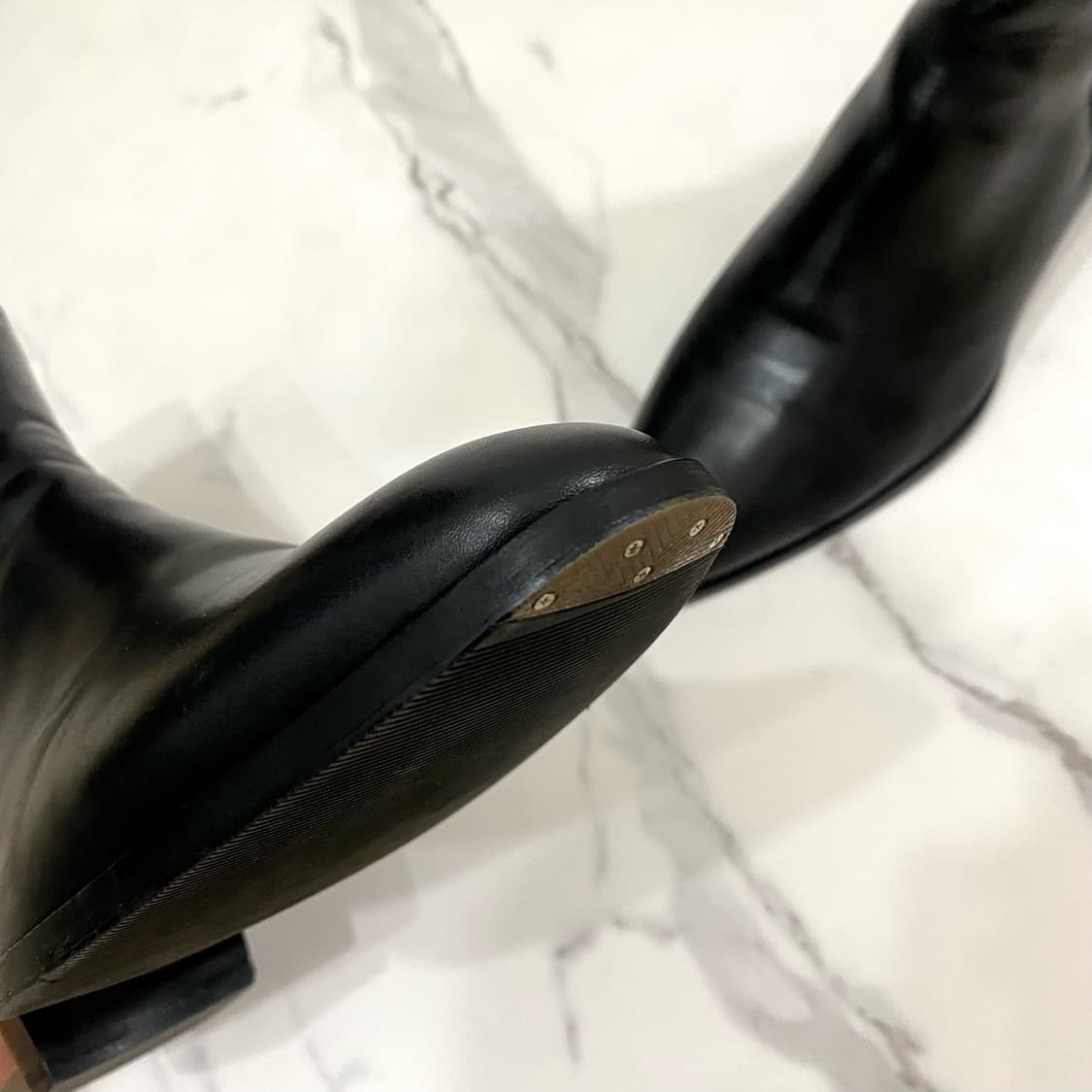 (42.5) 생로랑 레더 와이어트40 첼시 부츠 블랙 상품이미지10